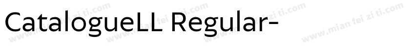 CatalogueLL Regular字体转换